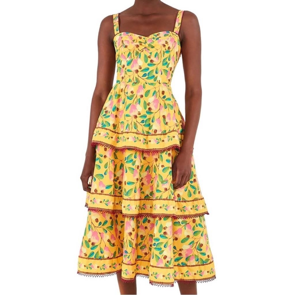 COPY - Farm Rio Cashew floral midi dress